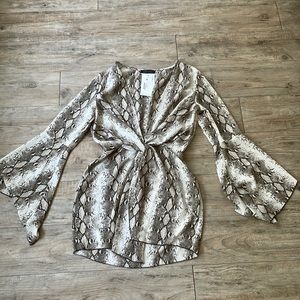 Snakeskin Print Mini Dress